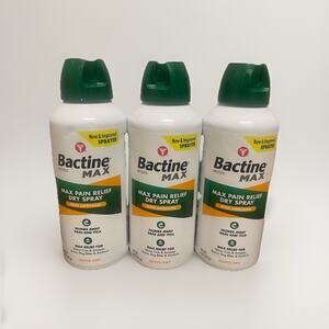 3 Bactine Max Dry Spray Anesthetic Quick Dry Numbs Pain & Itch 4oz Exp 06/30/26